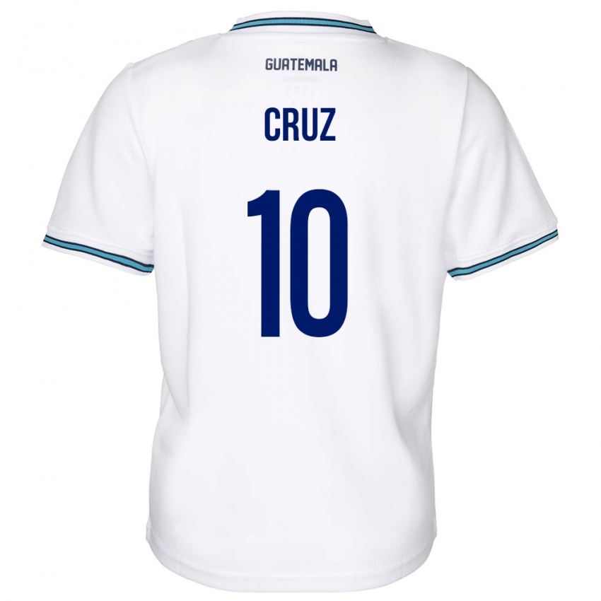 Børn Guatemala Axel De La Cruz #10 Hvid Hjemmebane Spillertrøjer 24-26 Trøje T-Shirt