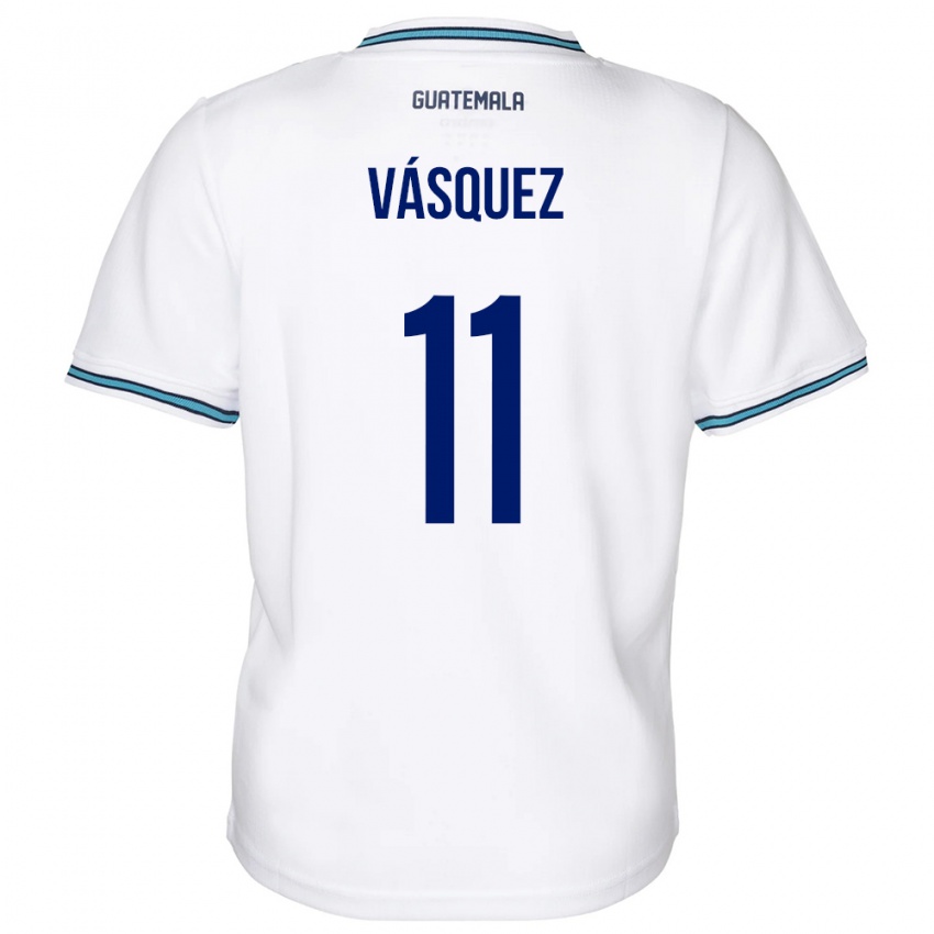 Børn Guatemala Gabino Vásquez #11 Hvid Hjemmebane Spillertrøjer 24-26 Trøje T-Shirt