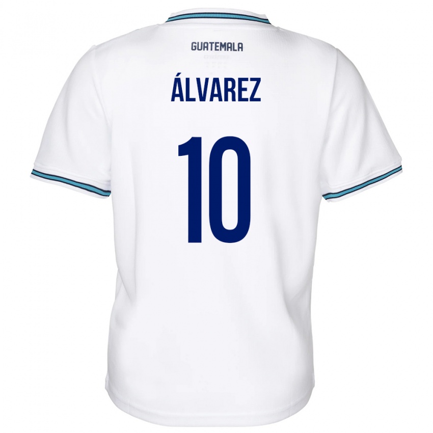 Børn Guatemala Andrea Álvarez #10 Hvid Hjemmebane Spillertrøjer 24-26 Trøje T-Shirt