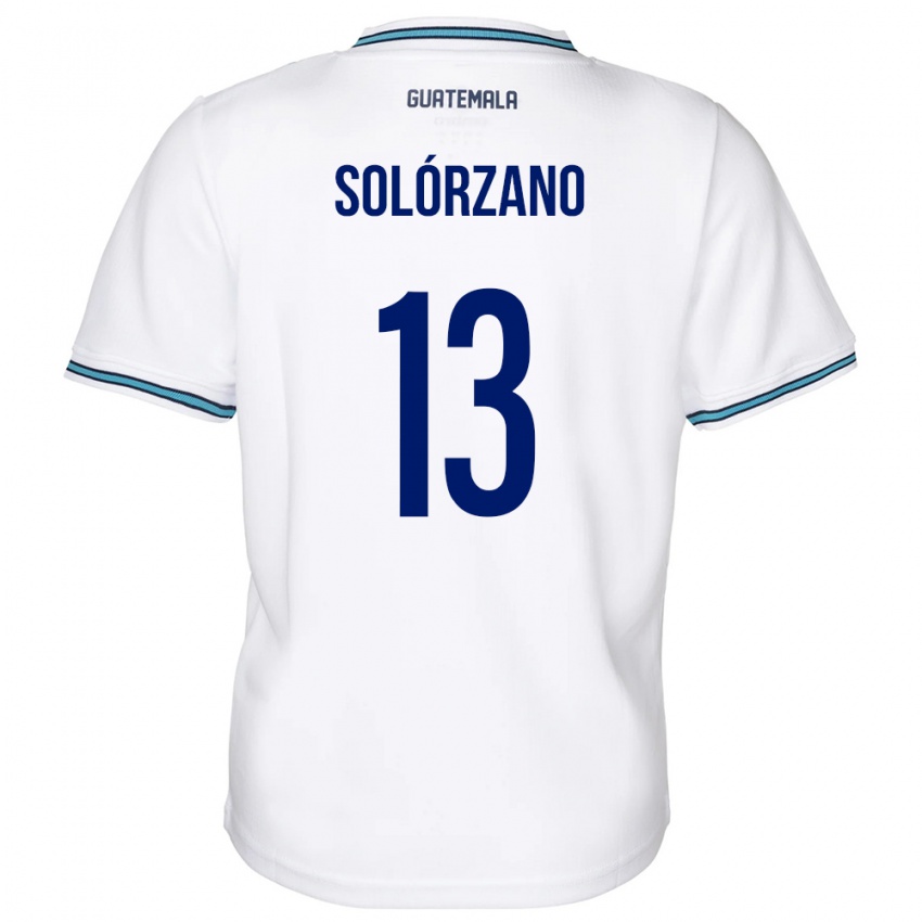 Børn Guatemala Aisha Solórzano #13 Hvid Hjemmebane Spillertrøjer 24-26 Trøje T-Shirt