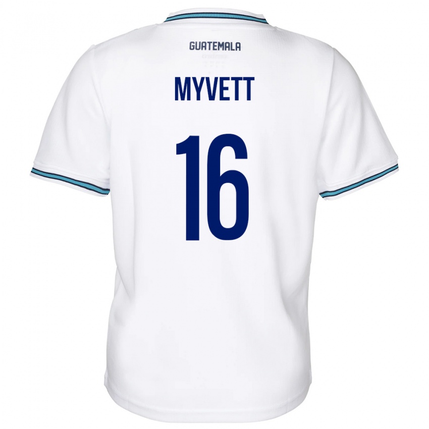 Børn Guatemala Jemery Myvett #16 Hvid Hjemmebane Spillertrøjer 24-26 Trøje T-Shirt