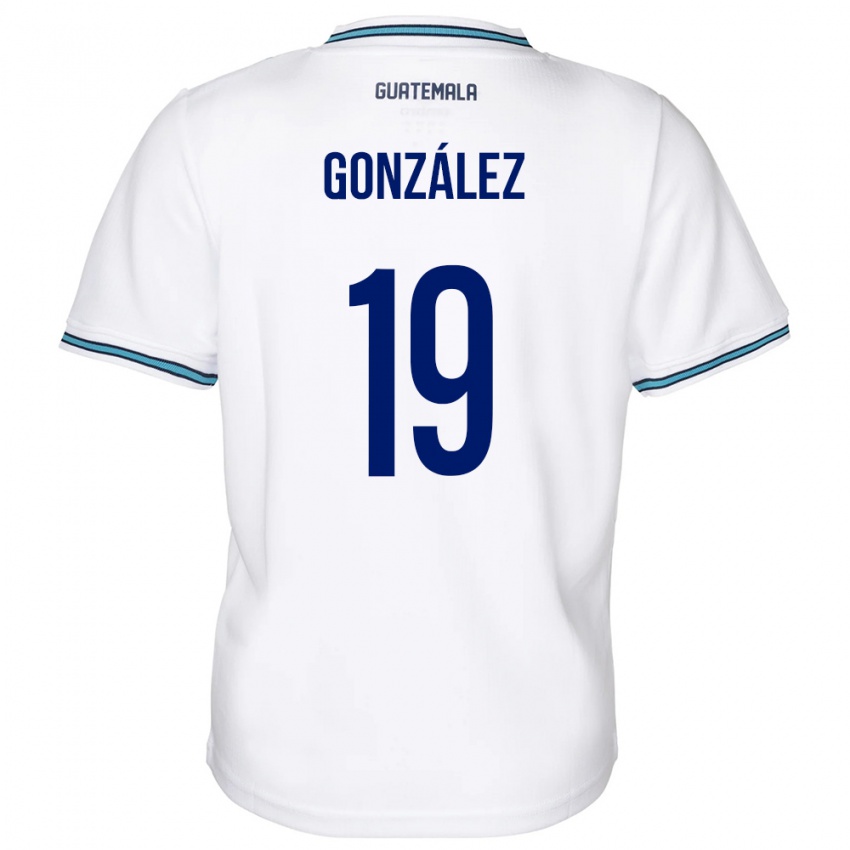 Børn Guatemala Karen González #19 Hvid Hjemmebane Spillertrøjer 24-26 Trøje T-Shirt