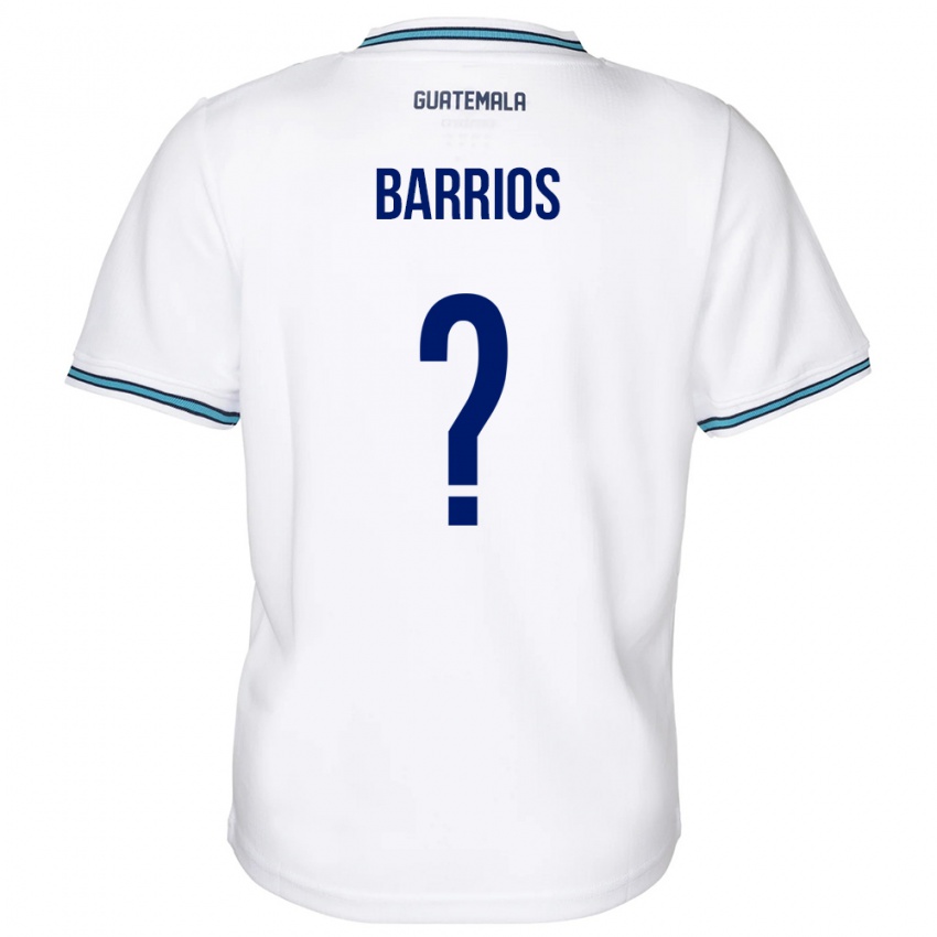 Børn Guatemala Jeniffer Barrios #0 Hvid Hjemmebane Spillertrøjer 24-26 Trøje T-Shirt