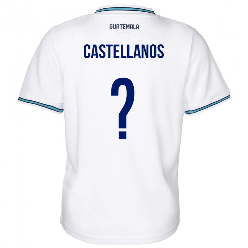 Børn Guatemala Jezmin Castellanos #0 Hvid Hjemmebane Spillertrøjer 24-26 Trøje T-Shirt