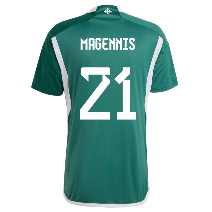 Børn Nordirland Josh Magennis #21 Grøn Hjemmebane Spillertrøjer 24-26 Trøje T-Shirt