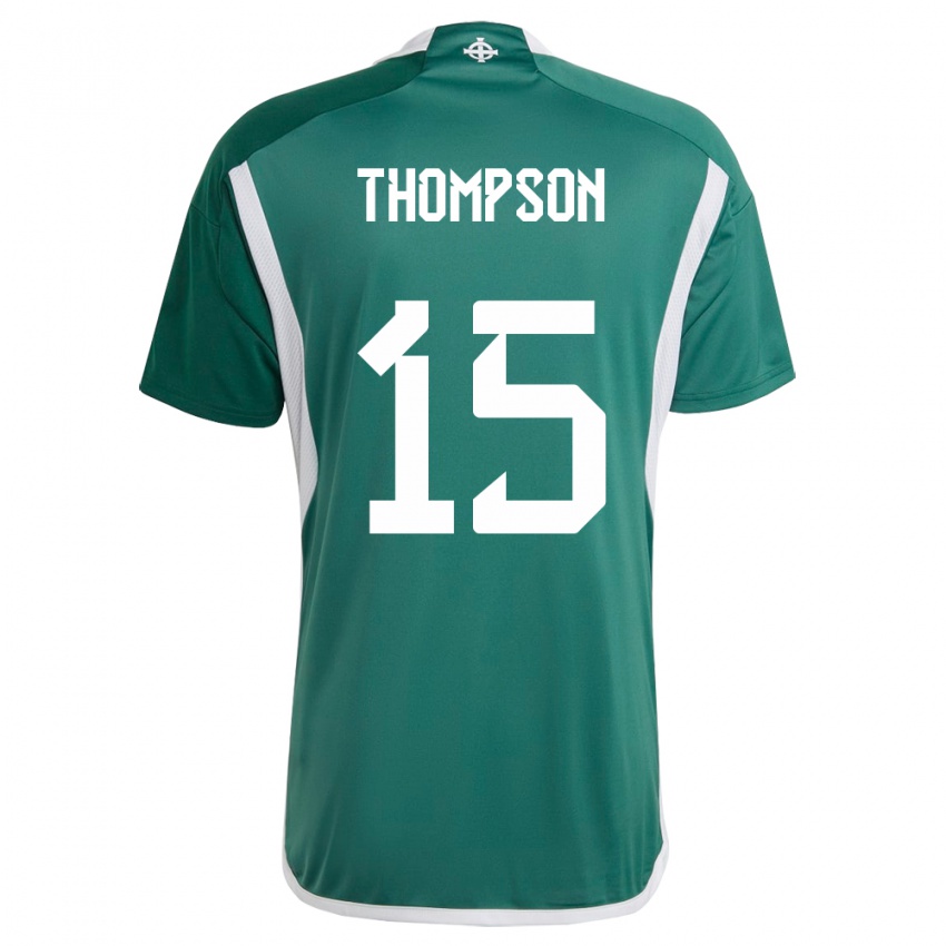 Børn Nordirland Jordan Thompson #15 Grøn Hjemmebane Spillertrøjer 24-26 Trøje T-Shirt