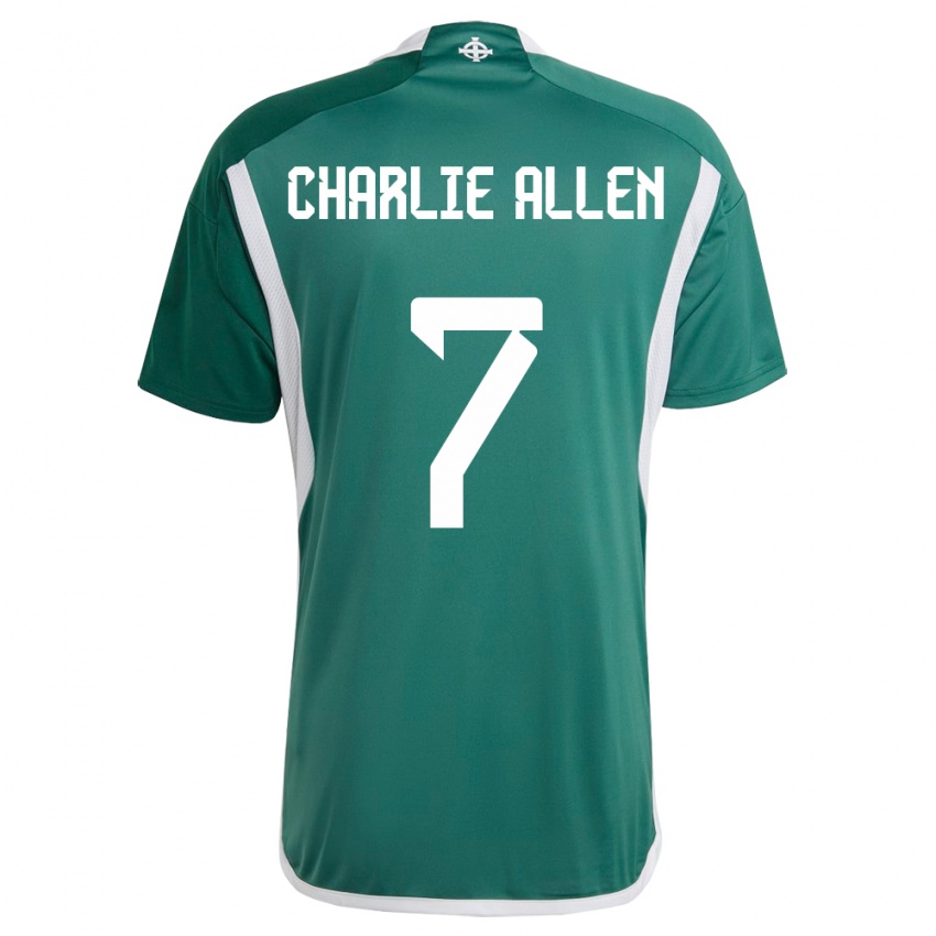 Børn Nordirland Charlie Allen #7 Grøn Hjemmebane Spillertrøjer 24-26 Trøje T-Shirt