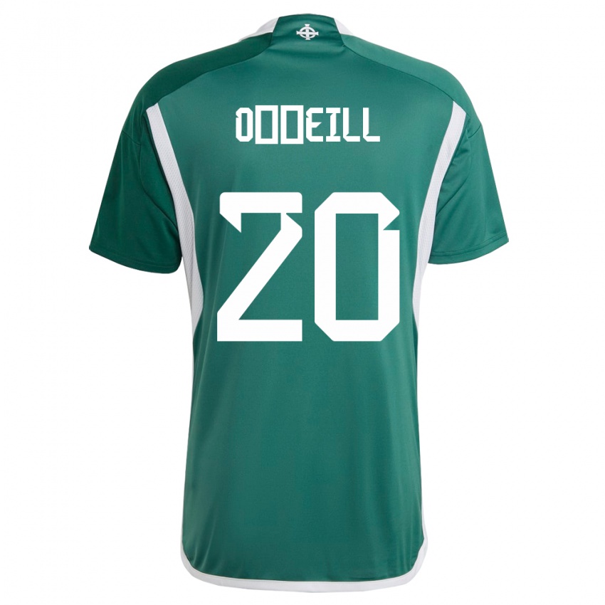 Børn Nordirland Ceadach O’neill #20 Grøn Hjemmebane Spillertrøjer 24-26 Trøje T-Shirt