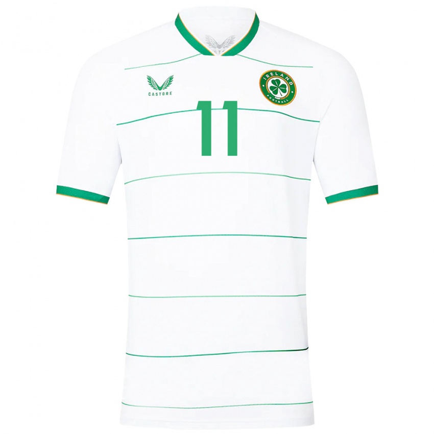 Børn Irland Kevin Zefi #11 Hvid Udebane Spillertrøjer 24-26 Trøje T-Shirt