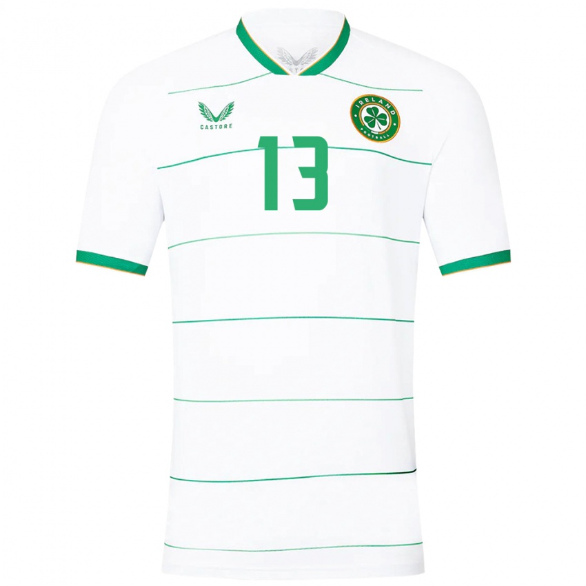 Børn Irland Alannah Mcevoy #13 Hvid Udebane Spillertrøjer 24-26 Trøje T-Shirt