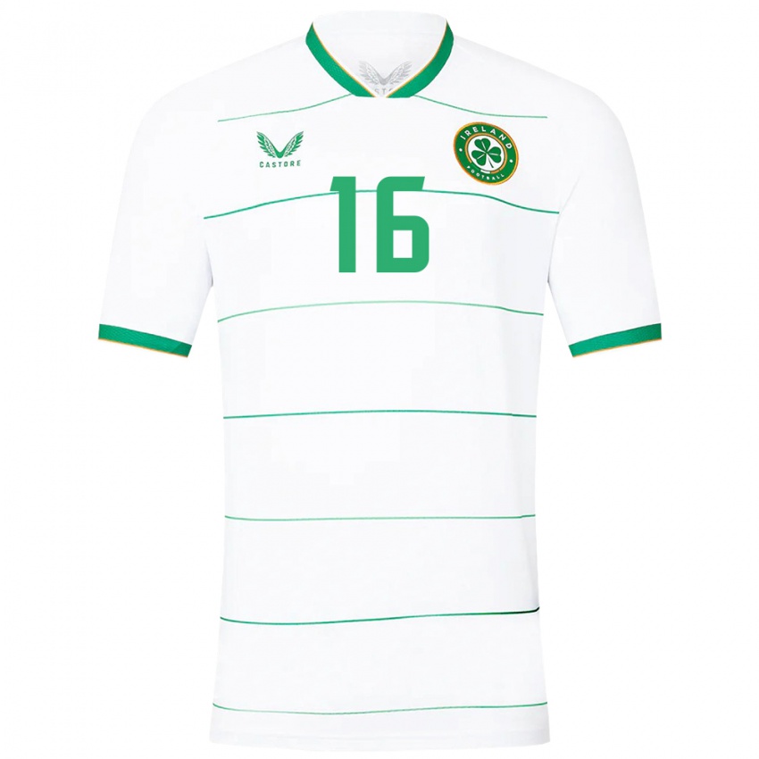 Børn Irland Fintan Doherty #16 Hvid Udebane Spillertrøjer 24-26 Trøje T-Shirt