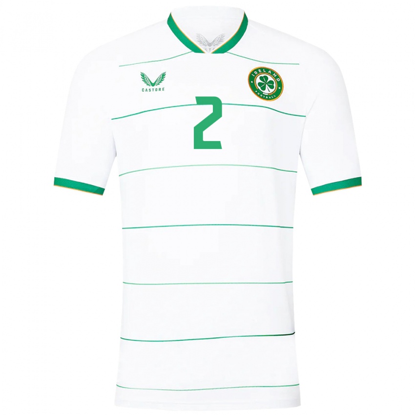 Børn Irland Savannah Mccarthy #2 Hvid Udebane Spillertrøjer 24-26 Trøje T-Shirt