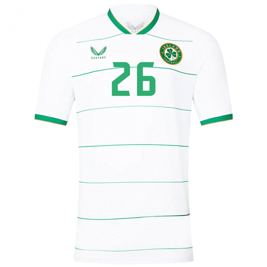 Børn Irland Deborah-Anne De La Harpe #26 Hvid Udebane Spillertrøjer 24-26 Trøje T-Shirt