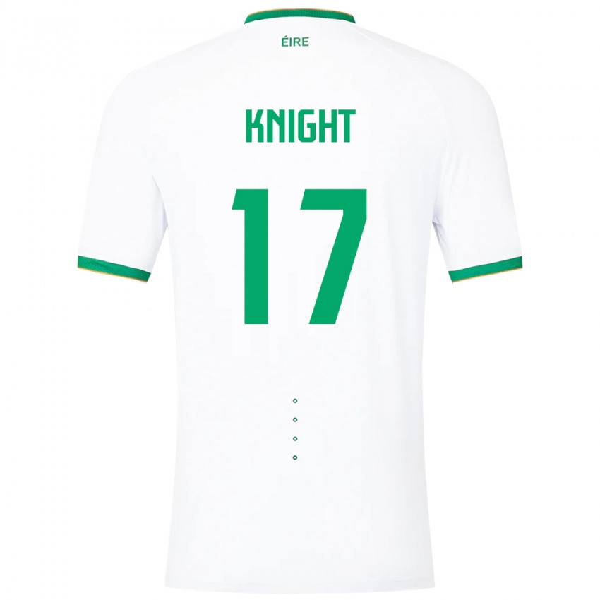 Børn Irland Jason Knight #17 Hvid Udebane Spillertrøjer 24-26 Trøje T-Shirt