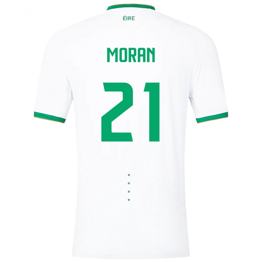 Børn Irland Andy Moran #21 Hvid Udebane Spillertrøjer 24-26 Trøje T-Shirt