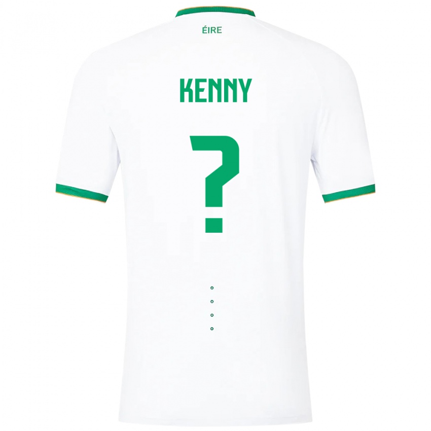 Børn Irland Johnny Kenny #0 Hvid Udebane Spillertrøjer 24-26 Trøje T-Shirt