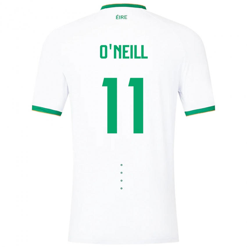 Børn Irland Ollie O'neill #11 Hvid Udebane Spillertrøjer 24-26 Trøje T-Shirt