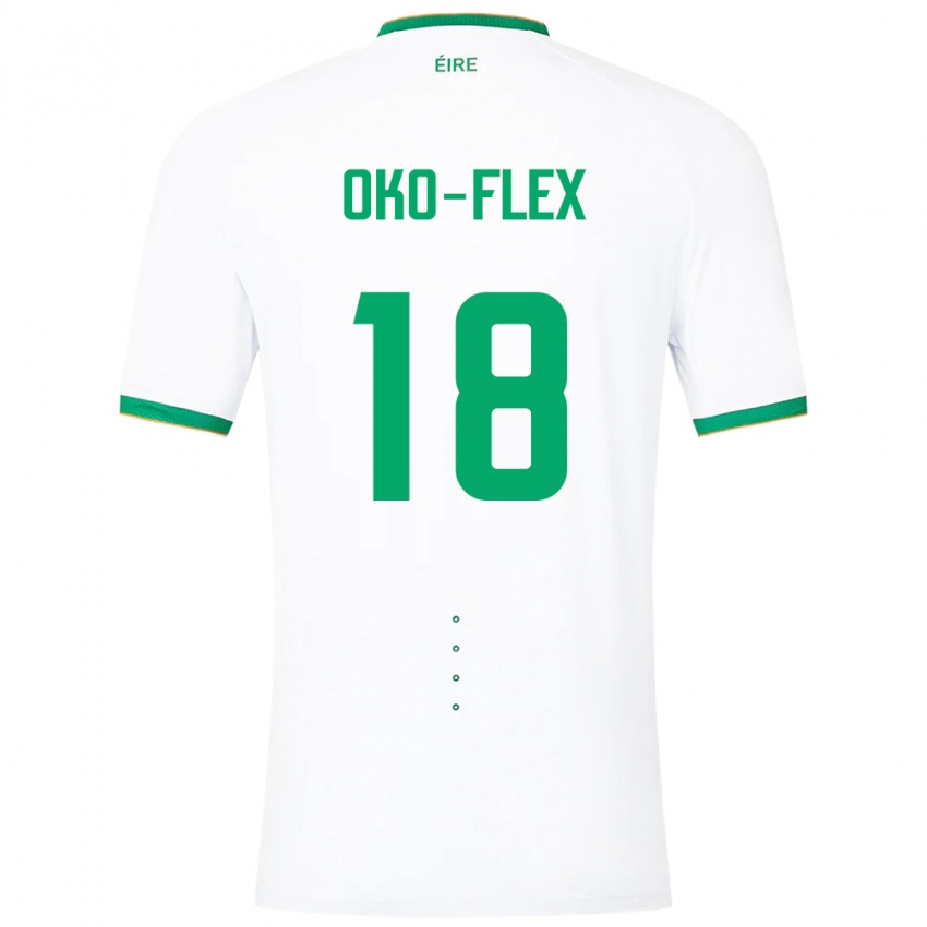 Børn Irland Armstrong Oko-Flex #18 Hvid Udebane Spillertrøjer 24-26 Trøje T-Shirt