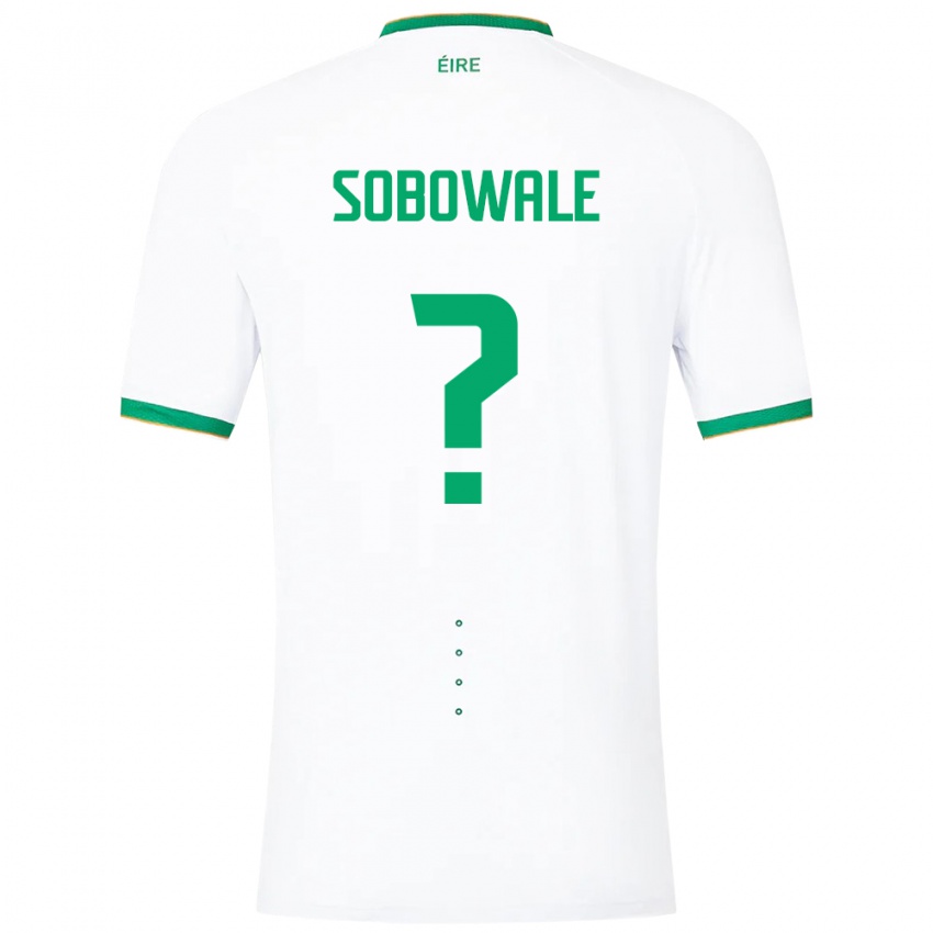 Børn Irland Timi Sobowale #0 Hvid Udebane Spillertrøjer 24-26 Trøje T-Shirt