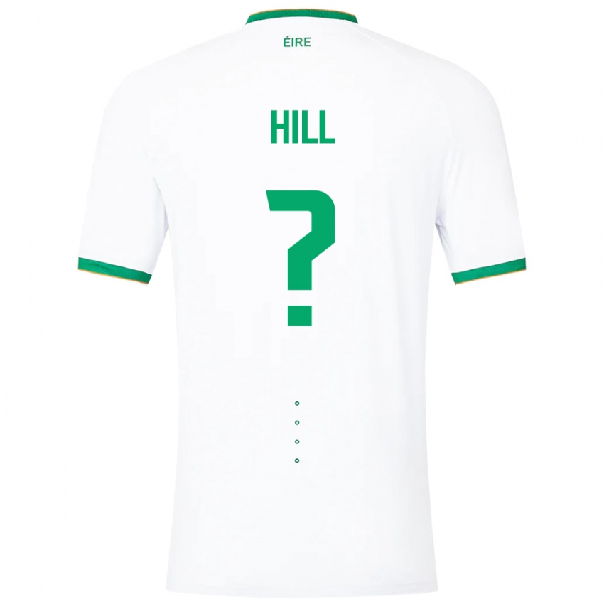 Børn Irland Tom Hill #0 Hvid Udebane Spillertrøjer 24-26 Trøje T-Shirt