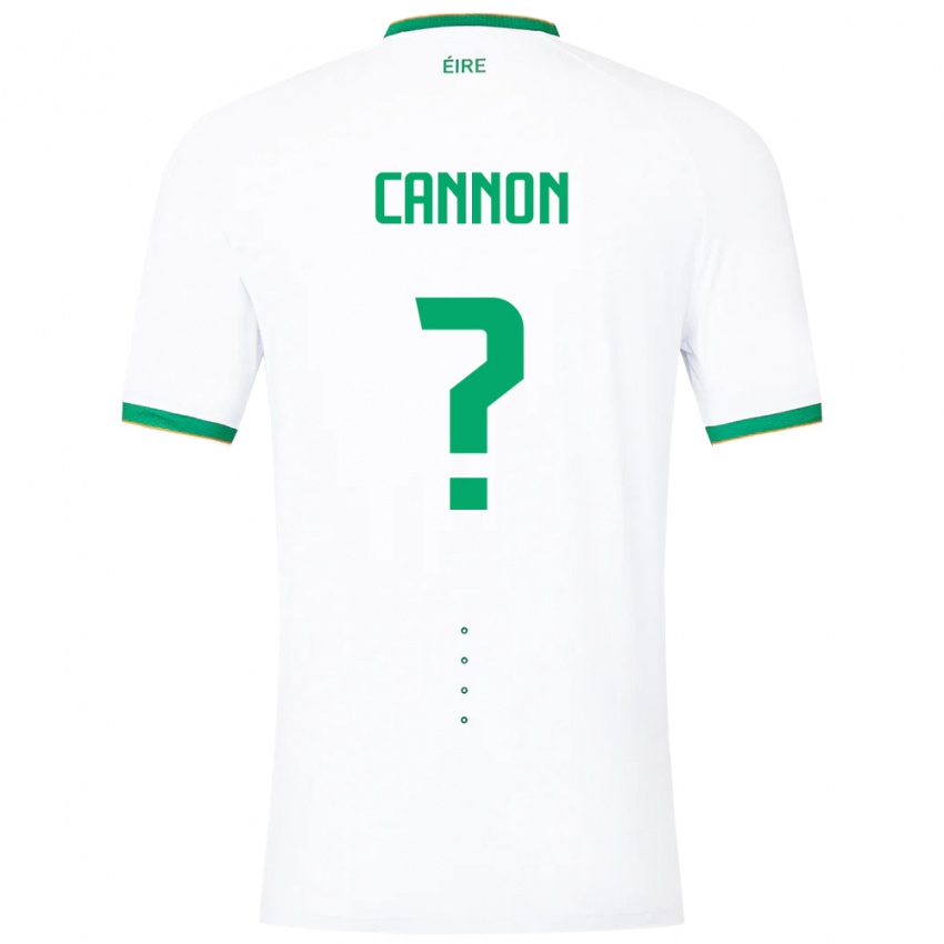 Børn Irland Thomas Cannon #0 Hvid Udebane Spillertrøjer 24-26 Trøje T-Shirt