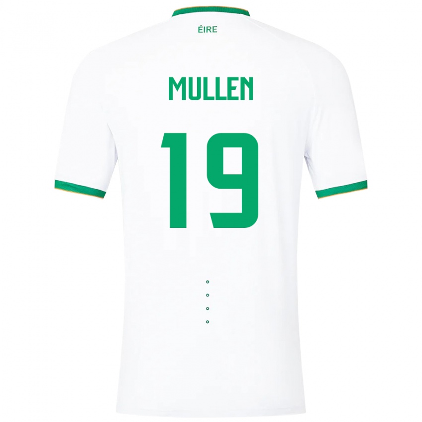 Børn Irland Senan Mullen #19 Hvid Udebane Spillertrøjer 24-26 Trøje T-Shirt