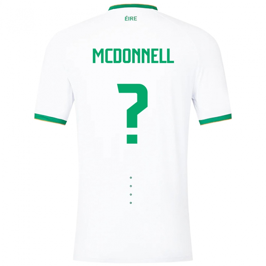 Børn Irland Grady Mcdonnell #0 Hvid Udebane Spillertrøjer 24-26 Trøje T-Shirt