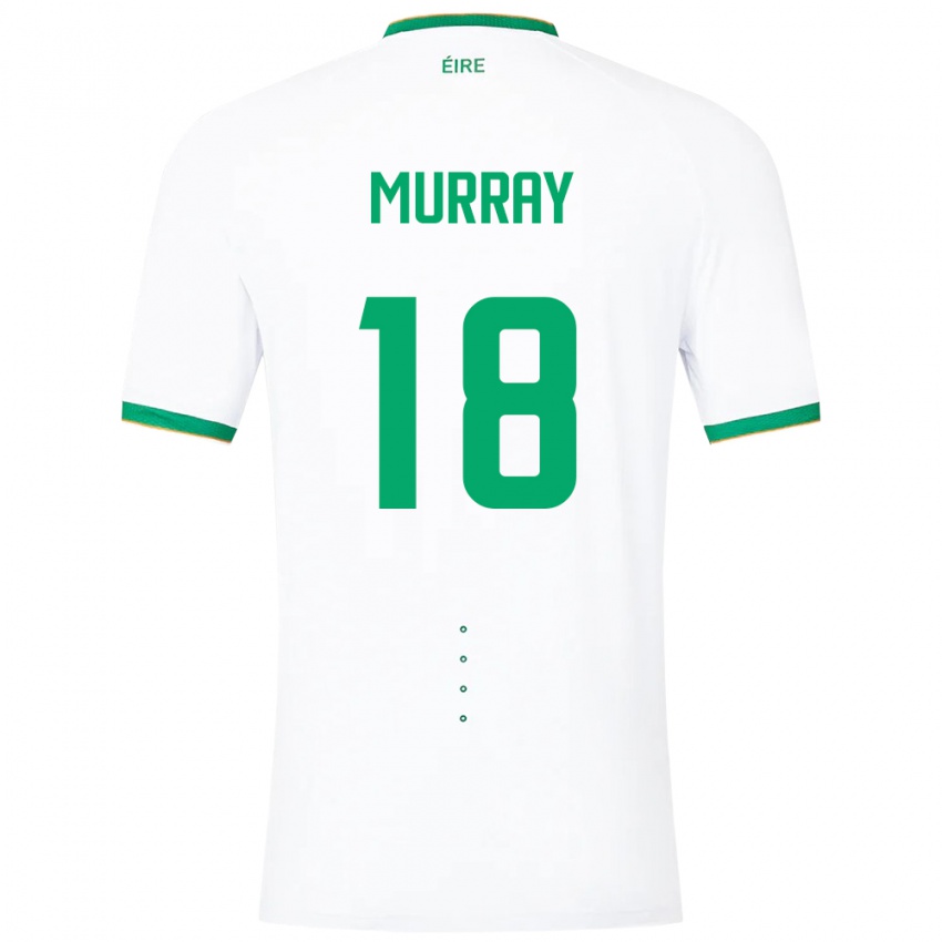 Børn Irland Matthew Murray #18 Hvid Udebane Spillertrøjer 24-26 Trøje T-Shirt