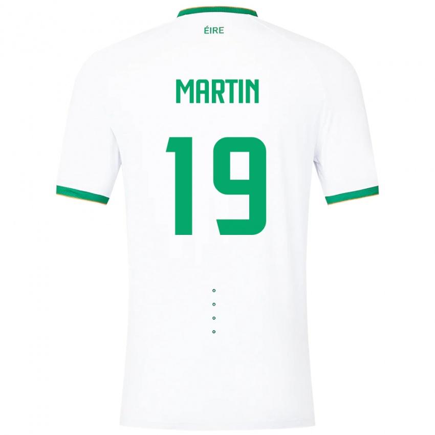 Børn Irland William Martin #19 Hvid Udebane Spillertrøjer 24-26 Trøje T-Shirt