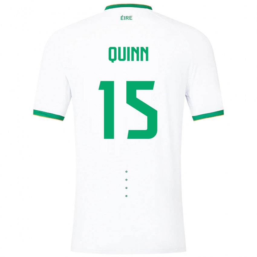 Børn Irland Lucy Quinn #15 Hvid Udebane Spillertrøjer 24-26 Trøje T-Shirt