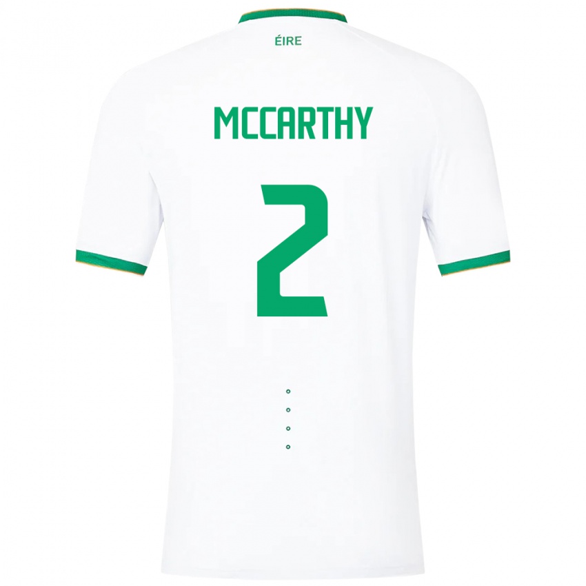 Børn Irland Savannah Mccarthy #2 Hvid Udebane Spillertrøjer 24-26 Trøje T-Shirt