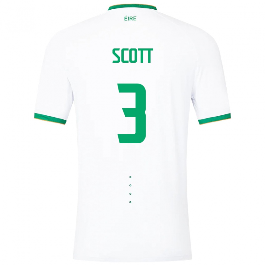 Børn Irland Harriet Scott #3 Hvid Udebane Spillertrøjer 24-26 Trøje T-Shirt