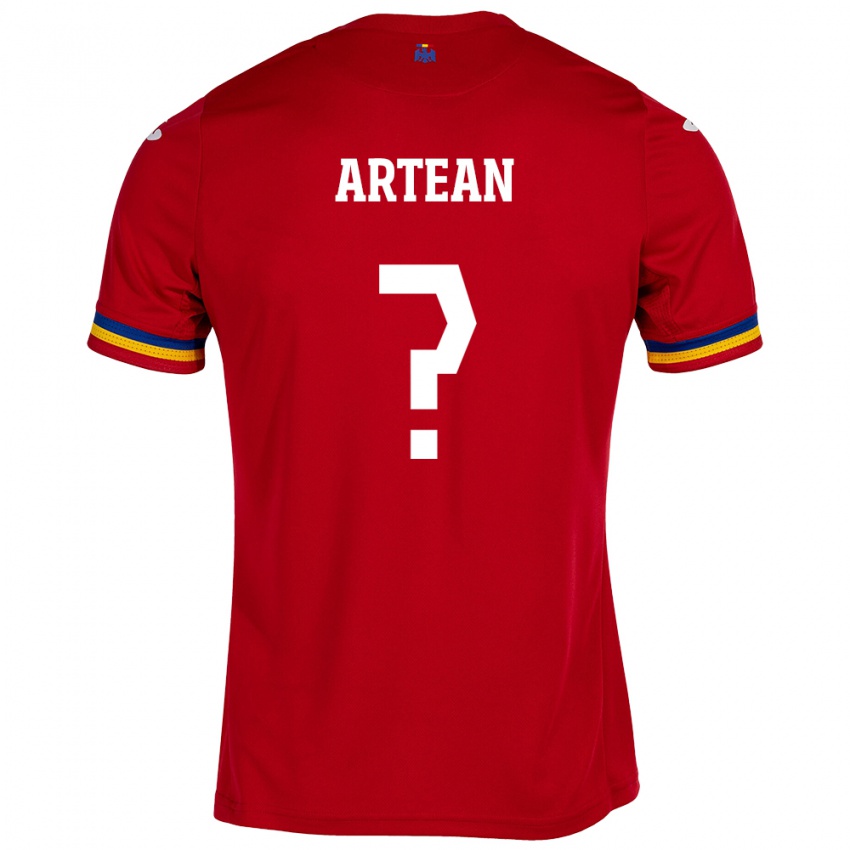 Børn Rumænien Andrei Artean #0 Rød Udebane Spillertrøjer 24-26 Trøje T-Shirt