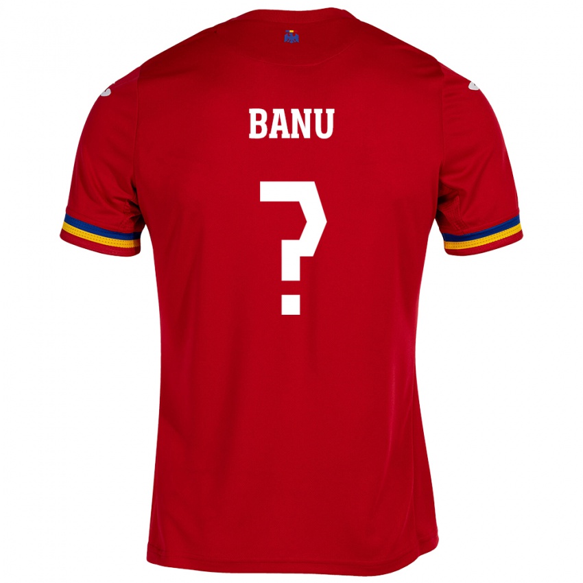 Børn Rumænien Luca Banu #0 Rød Udebane Spillertrøjer 24-26 Trøje T-Shirt