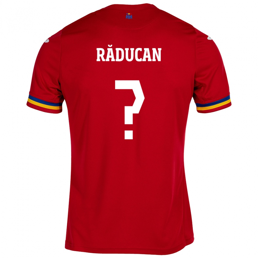 Børn Rumænien Iustin Răducan #0 Rød Udebane Spillertrøjer 24-26 Trøje T-Shirt