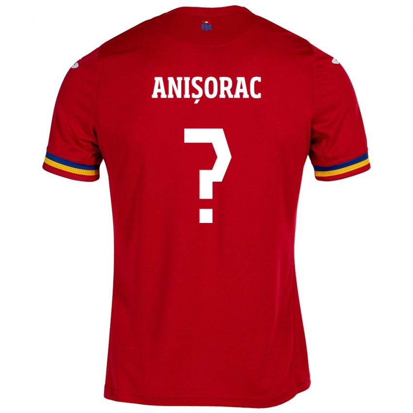 Børn Rumænien Ionuț Anișorac #0 Rød Udebane Spillertrøjer 24-26 Trøje T-Shirt