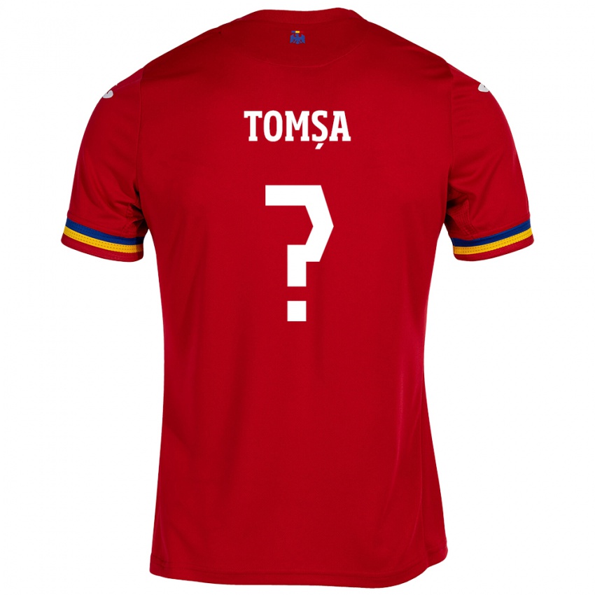 Børn Rumænien Troy Tomșa #0 Rød Udebane Spillertrøjer 24-26 Trøje T-Shirt