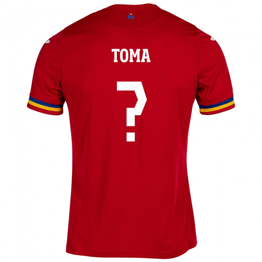 Børn Rumænien Mihai Toma #0 Rød Udebane Spillertrøjer 24-26 Trøje T-Shirt