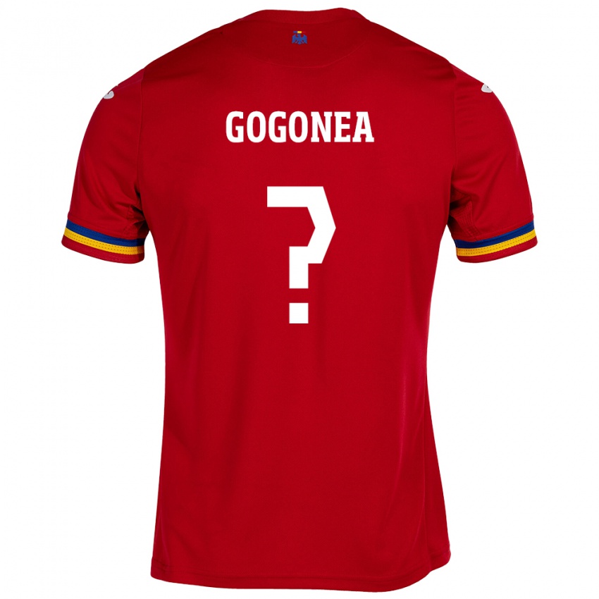 Børn Rumænien Raul Gogonea #0 Rød Udebane Spillertrøjer 24-26 Trøje T-Shirt