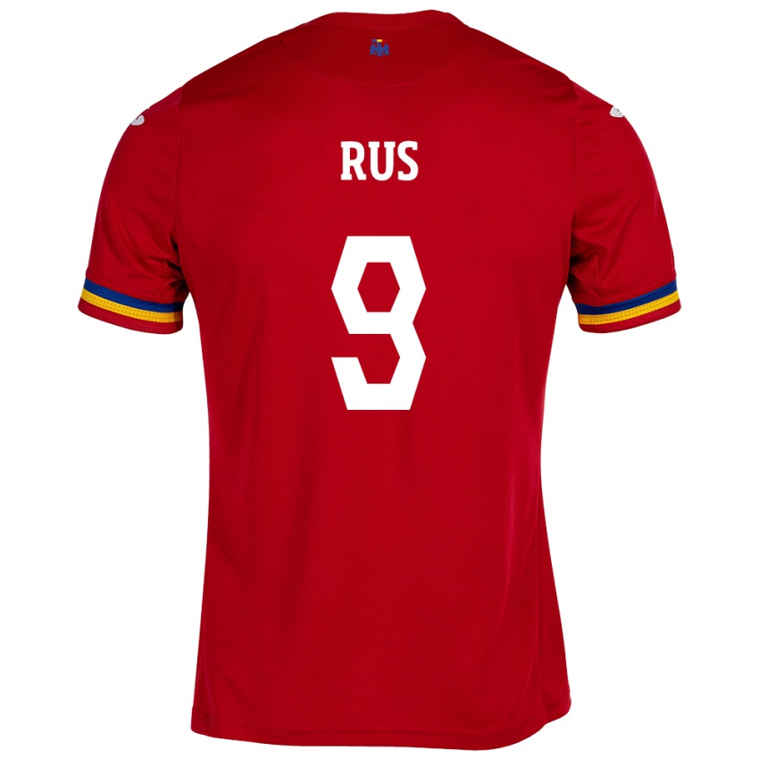 Børn Rumænien Laura Rus #9 Rød Udebane Spillertrøjer 24-26 Trøje T-Shirt