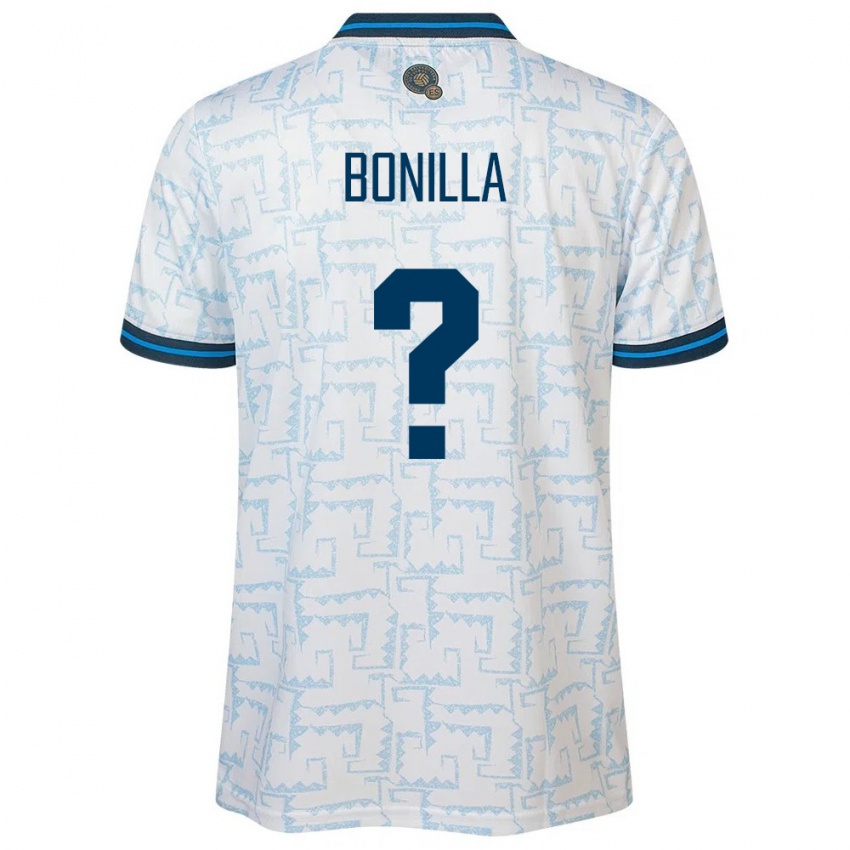 Børn El Salvador Nelson Bonilla #0 Hvid Udebane Spillertrøjer 24-26 Trøje T-Shirt
