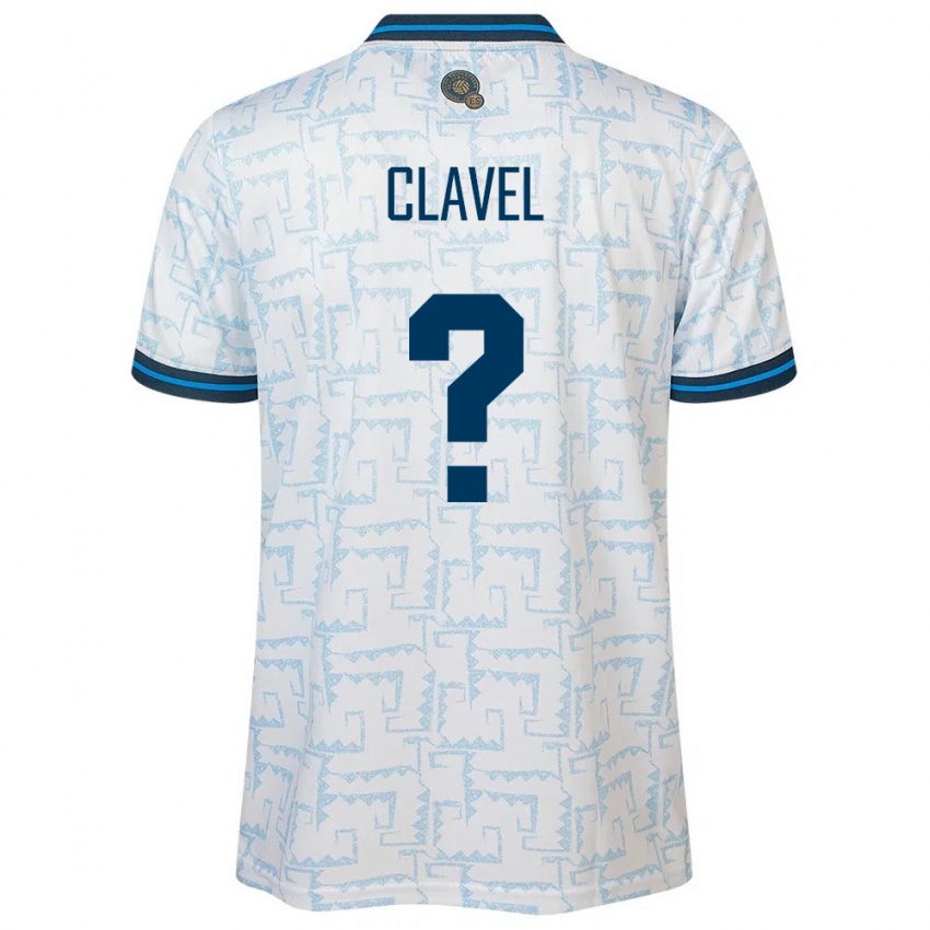 Børn El Salvador Rudy Clavel #0 Hvid Udebane Spillertrøjer 24-26 Trøje T-Shirt