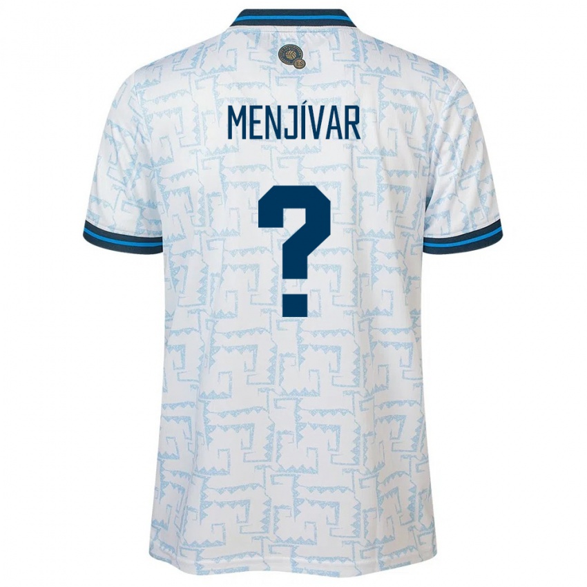 Børn El Salvador Leonardo Menjívar #0 Hvid Udebane Spillertrøjer 24-26 Trøje T-Shirt