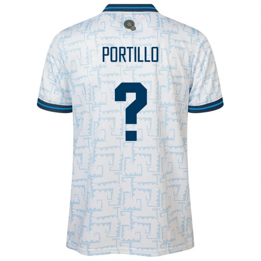 Børn El Salvador Cristian Portillo #0 Hvid Udebane Spillertrøjer 24-26 Trøje T-Shirt