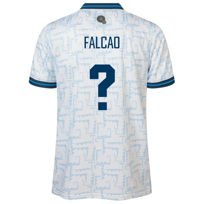 Børn El Salvador Kiano Falcao #0 Hvid Udebane Spillertrøjer 24-26 Trøje T-Shirt