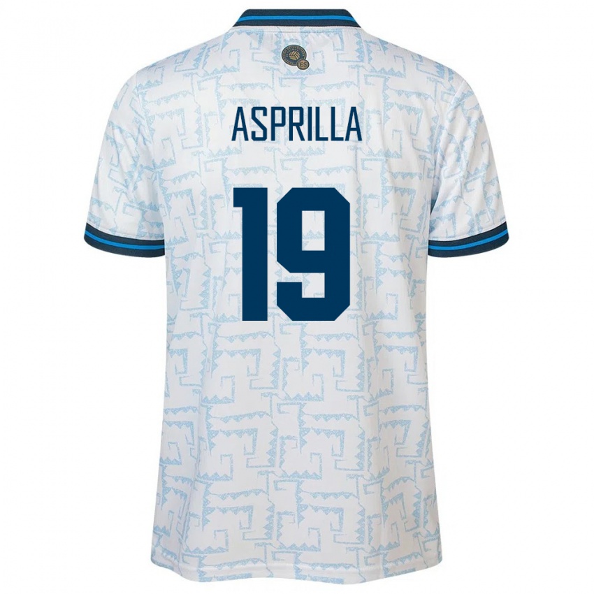 Børn El Salvador Jair Asprilla #19 Hvid Udebane Spillertrøjer 24-26 Trøje T-Shirt