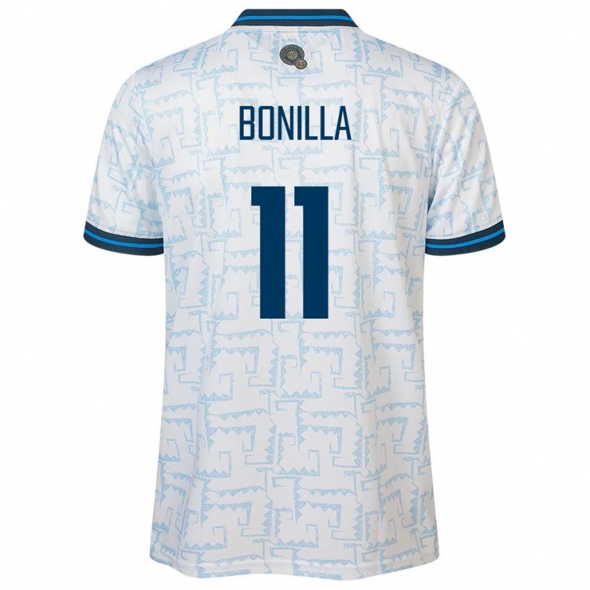 Børn El Salvador Jarell Bonilla #11 Hvid Udebane Spillertrøjer 24-26 Trøje T-Shirt