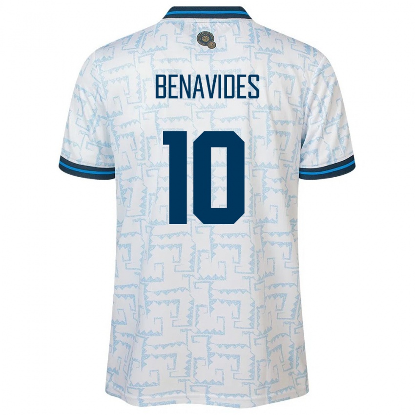 Børn El Salvador Matthew Benavides #10 Hvid Udebane Spillertrøjer 24-26 Trøje T-Shirt