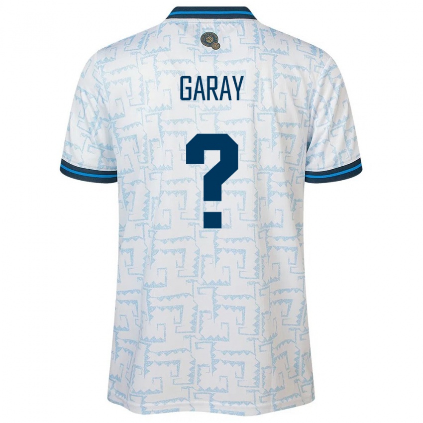 Børn El Salvador Enzo Garay #0 Hvid Udebane Spillertrøjer 24-26 Trøje T-Shirt