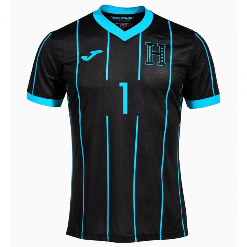 Børn Honduras Juergen García #1 Sort Udebane Spillertrøjer 24-26 Trøje T-Shirt